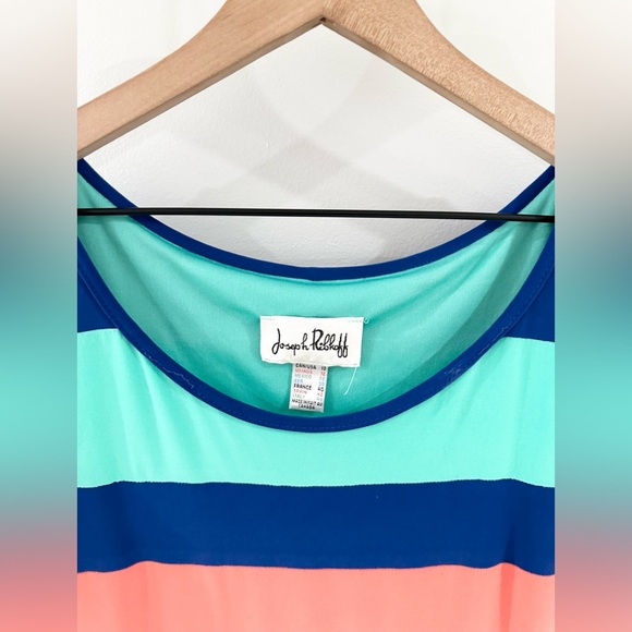 Joseph Ribkoff Color Panel Stripe Sheath Dress Size 10 - Picture 4 of 5